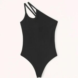 Abercrombie Refined Seamless Rib Fabric One-Shoulder Bodysuit